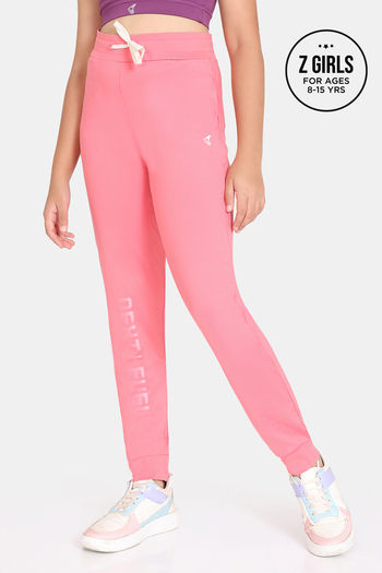 Buy Zelocity Girls Mid Rise Quick Dry Joggers - Sun Kissed Coral
